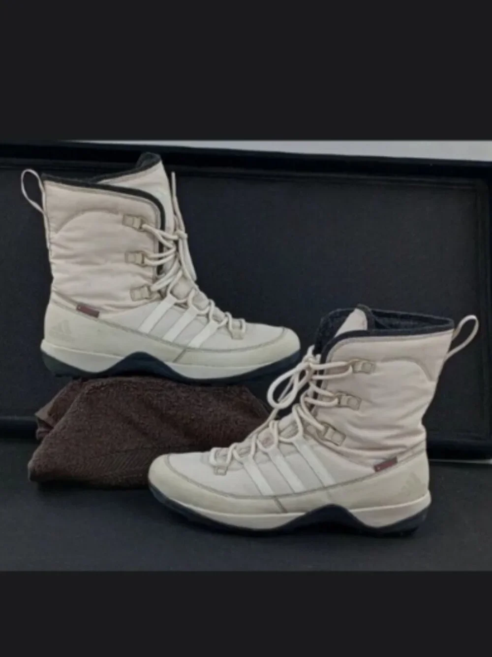 Adidas Climaheat Libria Cream Nylon Waterproof Insulated Snow‎ Boots Size 8